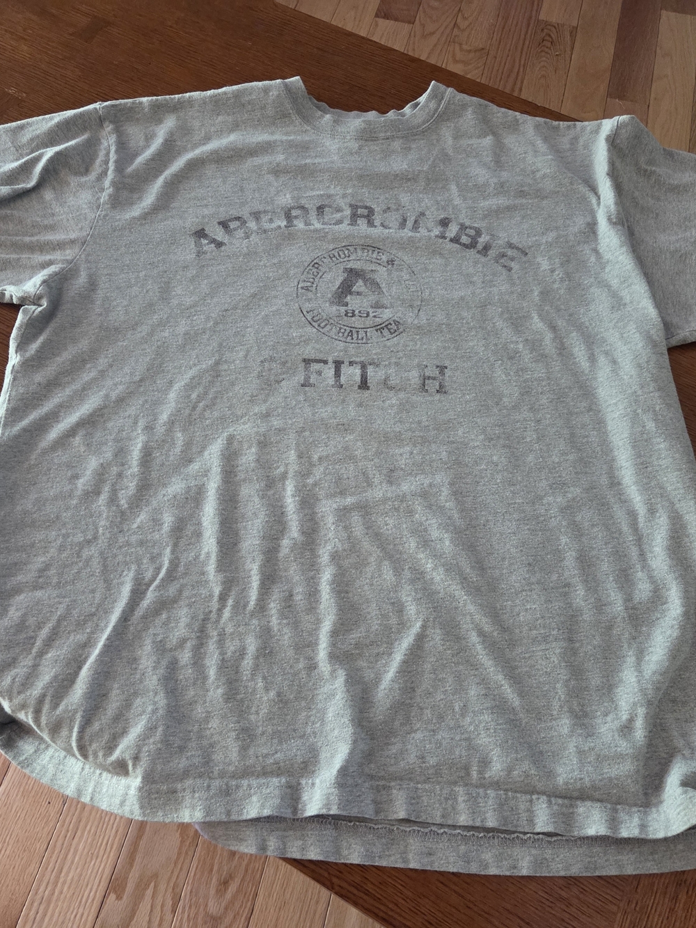 Vintage Abercrombie & Fitch Light Gray Logo Short Sleeve Tee